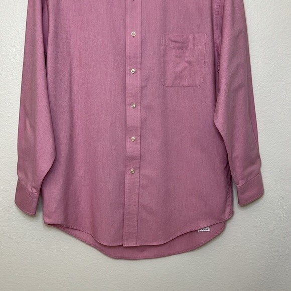 Lands’ End Direct Merchant’s Men’s Rose/Pink Dress Shirt 16-33 - Picture 3 of 10